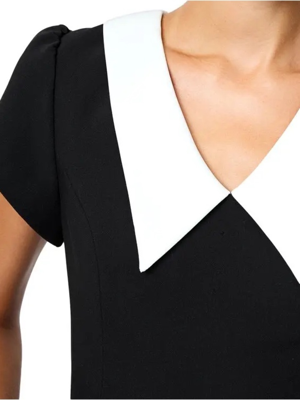 French connected fitted collared shirt sleeve blouse - Picture 2 of 3
